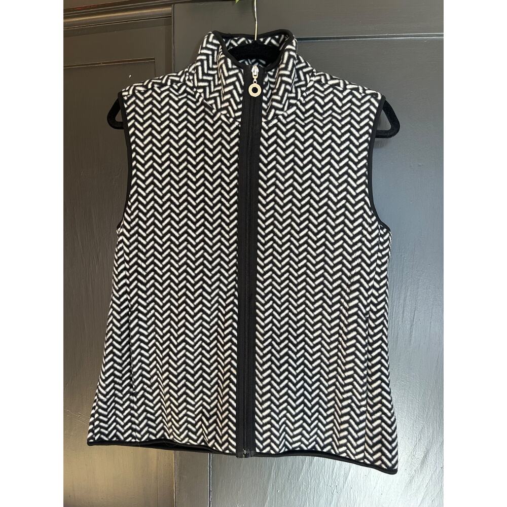 Tweeds Herringbone Fleece Vest Womens Medium